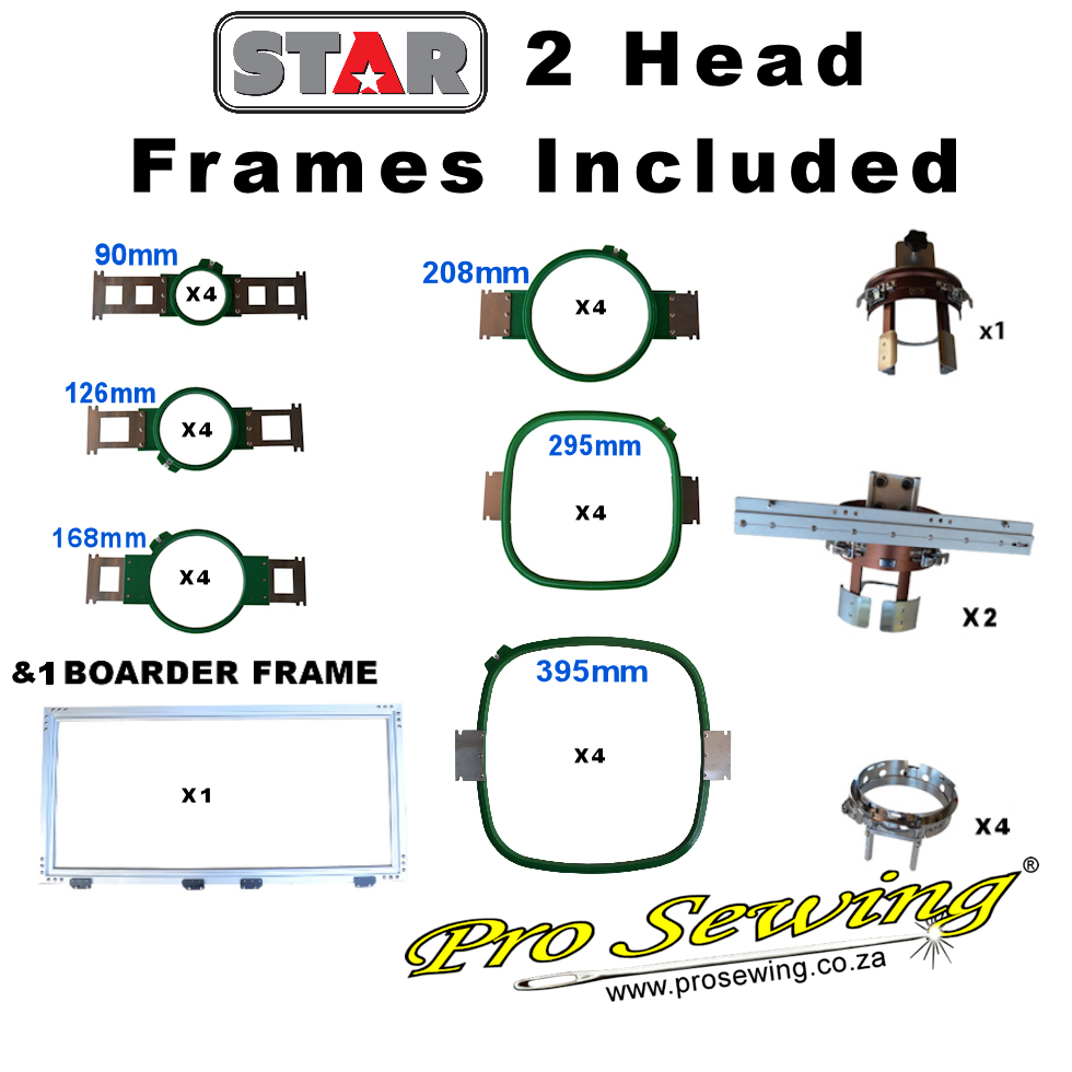 ST1202 STAR 2 HEAD Industrial EMBROIDERY MACHINE - Image 2