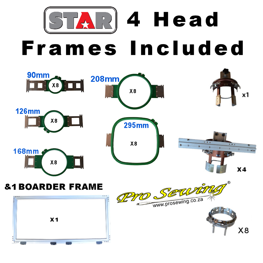 ST1204 STAR 4 HEAD Industrial EMBROIDERY MACHINE - Image 2